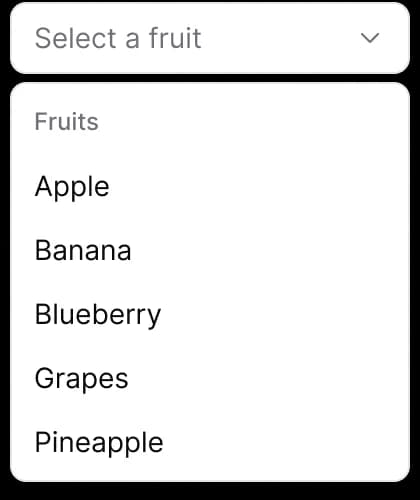 Select dropdown component